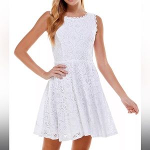 City Studio White Lace Dress Juniors Young Adult White Dress Graduation Dress